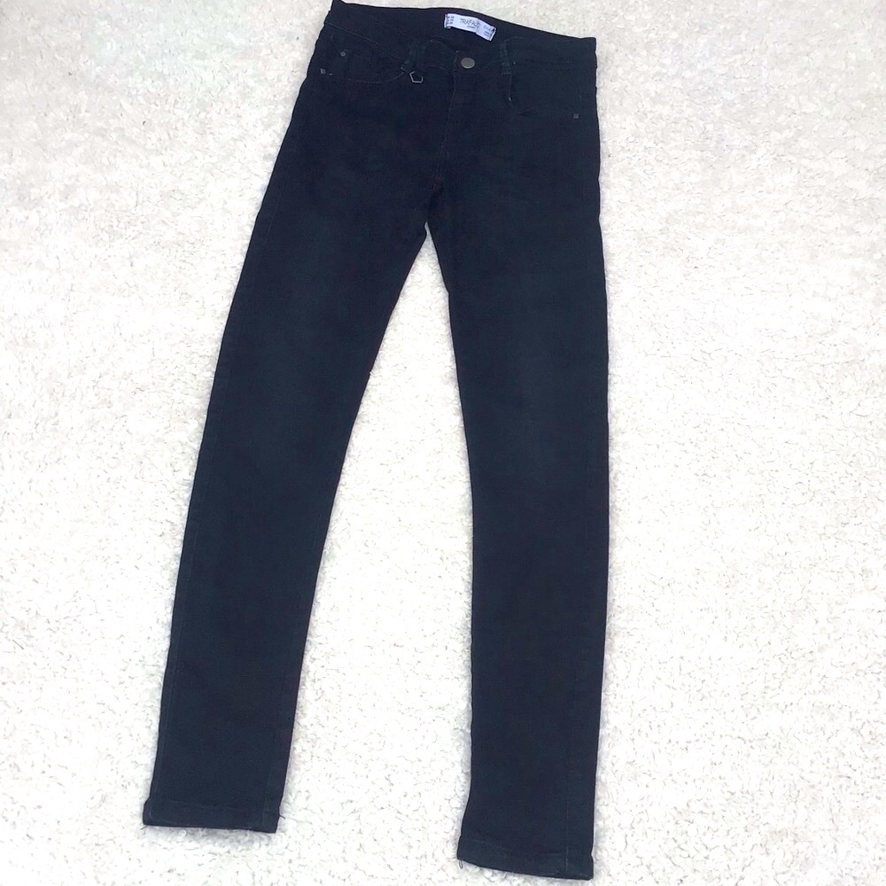 Tiny Zara faded black whiskered skinny jeans